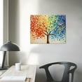 thumbnail image 3 of Nawypu  4 Seasons Colorful Lucky Tree Painting Canvas Wall Art Abstract Contemporary Giclee Prints for Home on Wall Living Room Decoration Ready to Hang, 3 of 4