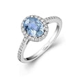 thumbnail image 3 of Lafonn Aria Sterling Silver Platinum Plated Lassire Blue Topaz and Simulated Diamonds Womens Ring, 3 of 5