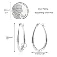 thumbnail image 4 of Alexcraft Silver Oval Hoop Earrings Hypoallergenic 14K Gold Plated Sterling Silver Lightweight Oval Hoop Earrings for Women, 4 of 7