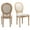 Beige, variant on Upholstered Kitchen Dining Chairs Set of 2, French Country Dining Chairs with Solid Wood Legs, Linen Fabric, Olive Green