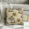 thumbnail image 6 of Square Throw Pillow Covers with Core, African Zebra Print Pillows for Sofa Beds, 16 x 16 inches Brown, 6 of 9