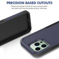thumbnail image 4 of Decase for iPhone 14 Pro Max 6.7" Case, Dual Layer Shockproof Heavy Duty Rugged Hybrid Sturdy Protective PC + TPU 2 IN 1 Cover Case for Apple iPhone 14 Pro Max, Darkblue, 4 of 6