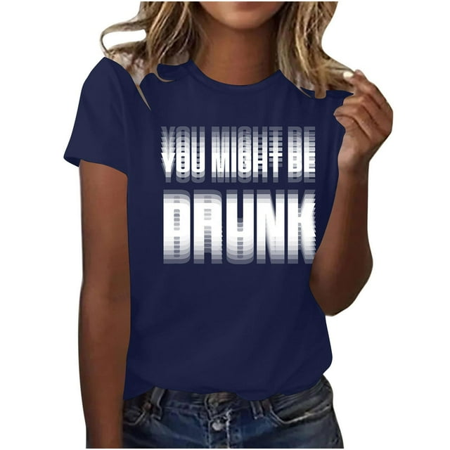 T-Shirt Décontracté à Manches Courtes et Col Rabattu pour Femmes