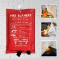 thumbnail image 4 of 2 Pack Large Fire Blanket Fiberglass Emergency Home Retardant 39x39'', 4 of 7