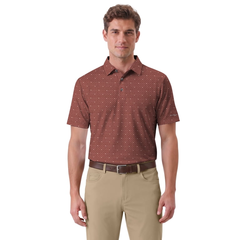 Ben Hogan Men's Gentleman Geo Print Golf Polo Shirt photo 1