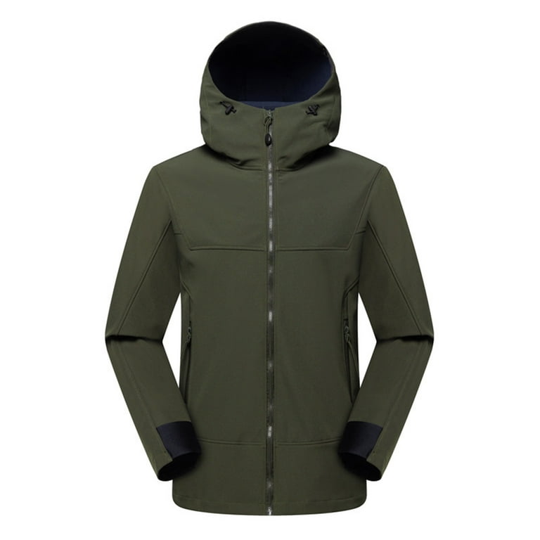 Dianli Women Winter Coats Rain Coat Waterproof Long Sleeve Loose Fit Cozy  Solid Rain Jacket Outdoor Hooded Raincoat Windproof Top Stylish Deals You