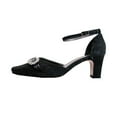 thumbnail image 3 of FLORAL Lala Women's Wide Width Open Shank Pumps BLACK 5.5, 3 of 6