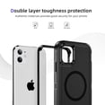 thumbnail image 4 of ELEHOLD for iPhone 11 Case,Compatible with Mag Safe Accessory,Magnetic Heavy Duty Drop Protection Invisible Kickstand Rugged Military-Grade Protective Phone Case ,Black, 4 of 8