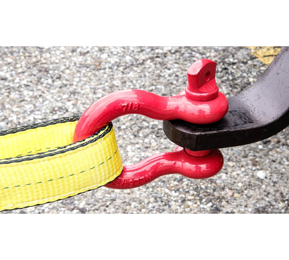 1-3/8" Anchor Shackle Forged Carbon Steel w/ Alloy Screw Pin Load Limit # 13.5 Tons (27,000 lbs) | Double Rust Protection Heavy Duty D Ring Shackle for Towing, Rigging & Vehicle Recovery