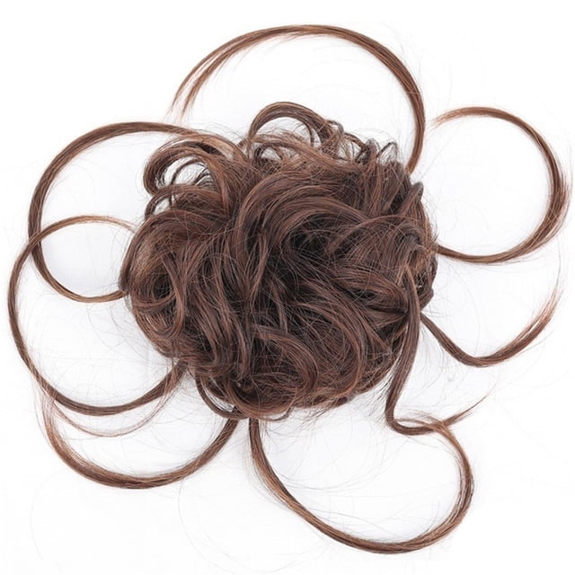 Extensions de Queue de Cheval en Chignon Bouclé avec Bande Élastique Chouchous Longs Synthétiques