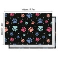 thumbnail image 6 of Black Dog Paw Footprint Summer Placemats Table Placemats Set Of 4-Linen Kitchen Washable Placemats Table Mats 11.8"x17.7"Non-Slip Heat Resistant, 6 of 6