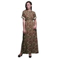 thumbnail image 1 of Bimba Rayon Cabbage Leaves Ladies Long Gown Boho Beach Cocktail Party Maxi SlitÂ&nbsp;Dress-Small, 1 of 6