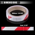 thumbnail image 5 of Unique Bargains Reflective Tape Automobiles Motorcycles High Brightness Reflective Sheet 2cmx8m Red and White, 5 of 7