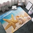 thumbnail image 3 of Beach Starfish Shell Shaggy Area Rug, Rugs for Living Room Bedroom Non Slip Door Mat Indoor Carpet Machine Washable Nursery Home Decor Floor Mats for Entryway 60x39in-#, 3 of 5