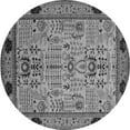 thumbnail image 1 of Ahgly Company Indoor Round Oriental Gray Traditional Area Rugs, 5' Round, 1 of 4