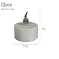 thumbnail image 2 of Luces de té sin llama que funcionan con pilas: vela votiva eléctrica parpadeante LED, paquete de 12 realistas y brillantes para celebraciones festivas y de temporada y regalos navideños Lámpara larga, 2 of 6