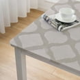 thumbnail image 4 of BANET  Fabric Tablecloth, Jacquard Fabric Table Cloth for Rectangle Table, Advanced Water Resistance, Fade, and Wrinkle Resistant Table Cloth, Geometric Lattice Pattern white, 4 of 7