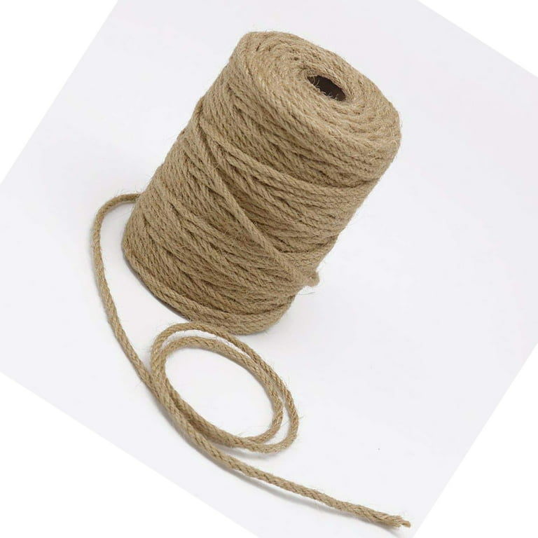 jijAcraft Natural Jute Twine 164 Feet - 4mm Thick Twine String Garden Twine  for Climbing Plants - Strong Brown Hemp Twine String Durable Rope Ribbon
