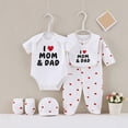 thumbnail image 2 of WUANDIXFA Baby Boy Clothes Newborn Baby Layette Gift Set for Boys 5 Piece New Born Boy Gift Set, Baby Clothes Newborn Must Haves,White,0-3 Months, 2 of 4
