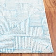thumbnail image 3 of SAFAVIEH Glamour Damhan Geometric Area Rug, Ivory/Turquoise, 6' x 6' Square, 3 of 7