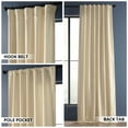 thumbnail image 4 of Half Price Drapes Off White Dupioni Silk Room Darkening Curtains for Bedroom (1 Panel), 50WX 108L, 4 of 10