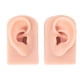 thumbnail image 1 of 1 par de modelos de orejas de silicona flexibles, suaves, reutilizables, modelo de perforación de silicona de piel humana simulada, color piel claro, 1 of 10