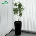 thumbnail image 6 of SnugNiture 22-Inch Modern Outdoor Planters, Set of 2, Large Matte Frosted Design for Indoor & Outdoor Use, Weather-Resistant, Black, 6 of 7