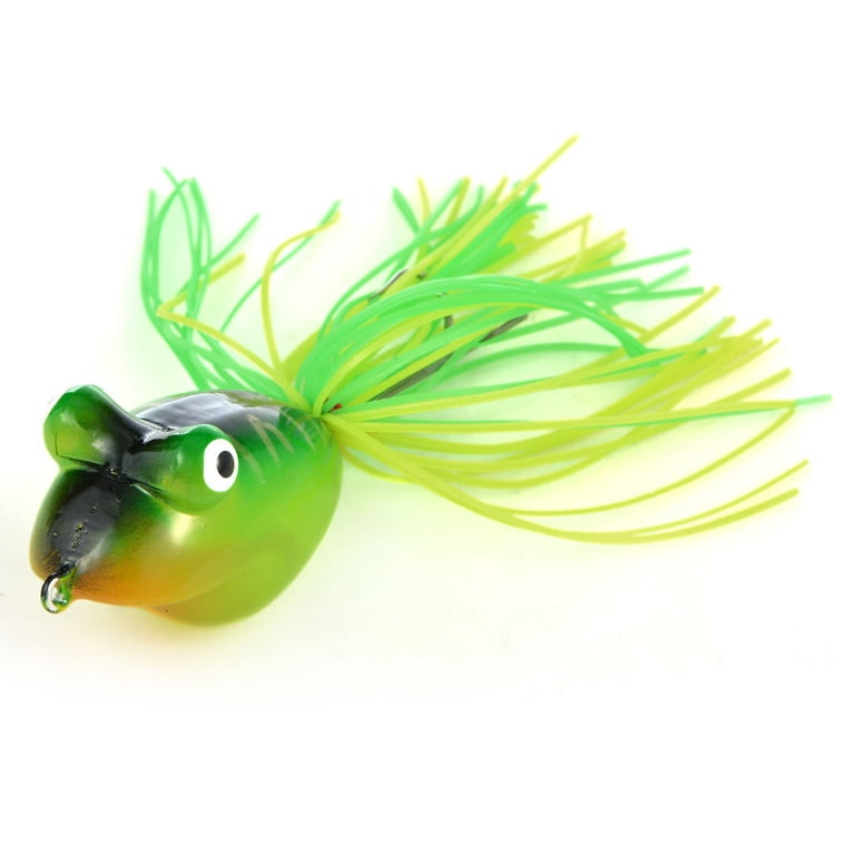 Hollow Bodied Realistic Frog Fishing Hard Lure with Rubber Skirt Color No.14