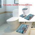 thumbnail image 4 of Flannel Printing Bathroom Ware NOn slip Rug Doormat U shaped Pad Toilet Cover Mat (#22), 4 of 9
