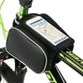 thumbnail image 1 of Lixada Bicicleta Marco frontal Pantalla táctil Bolsa de teléfono Bicicleta de montaña Ciclismo Tubo superior Bolsa doble Bolsa Pannier para 5.5 pulgadas teléfono celular Lixada Alforja de bicicleta, 1 of 7
