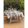 thumbnail image 3 of Outdoor Tablecloth with Umbrella Hole for Patio/Picnic/Party/Camping, Farmhouse Country Waterproof Table Cloth Rectangle Table Cover Washable, Vintage Trees Rustic French Garden Birds (60"x 102"), 3 of 8