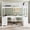 White, variant on MODERNLUXE Full Size Loft Bed with Desk and Shelves, Antique Brown