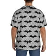 thumbnail image 3 of Wukai Bat Men's Casual Short-Sleeve Button Down Shirt,Cuban Shirts for Men,Mens Short Sleeve Dress Shirts-Medium, 3 of 5
