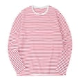 thumbnail image 6 of Guluxicc Striped Shirts for Men Classic Fit Crew Neck Long Sleeve Tops Summer Casual Outfit, 6 of 6