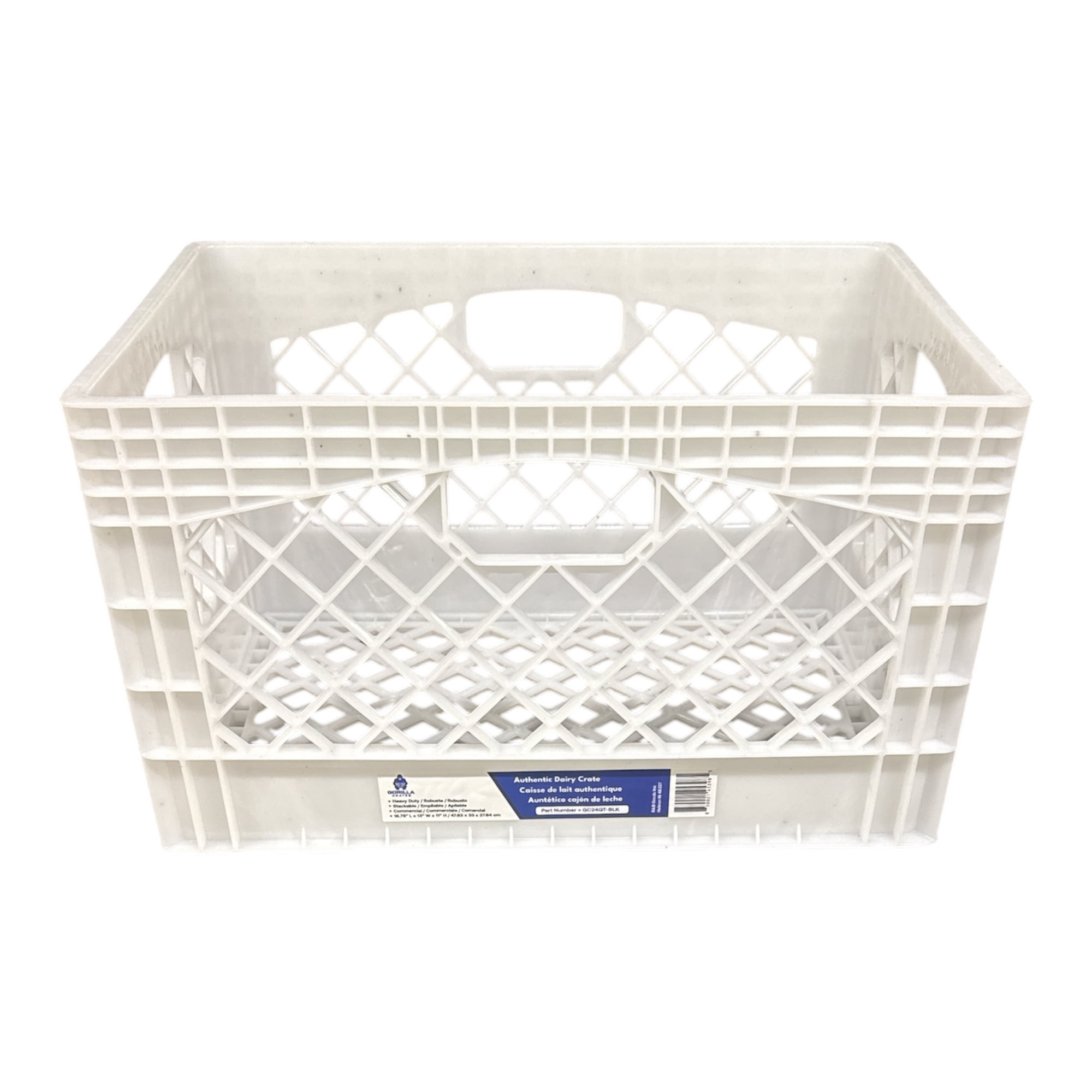 Gorilla Crate 24QT Milk Crate White