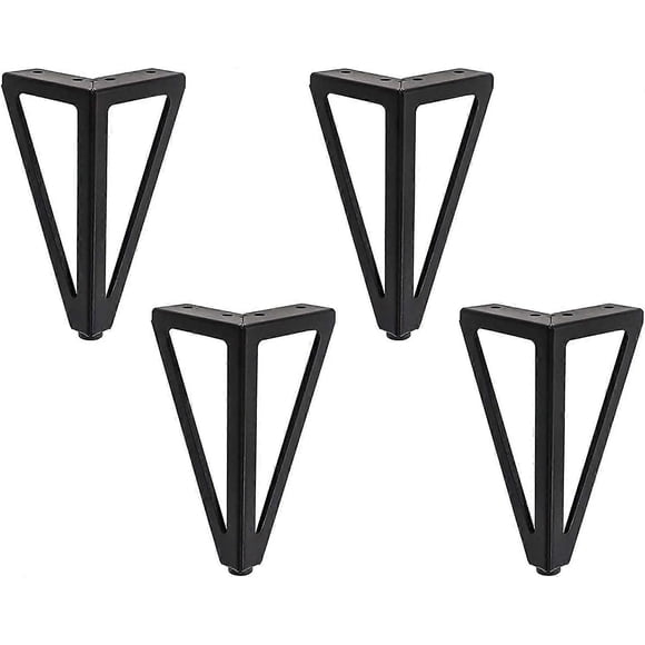 4pcs Black Metal Table Legs Interchangeable Furniture Legs For Coffee Table/TV/Sofa/Bed And Other Furniture Legs With Screws.(15cm)