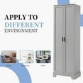 thumbnail image 2 of Yerenas Tall Bathroom Storage Cabinet, Freestanding Linen Cabinet With 2 Doors And 4 Storage Shelves For Kitchen Living Room Bedroom Home Office, 2 of 8