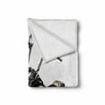 thumbnail image 2 of Motorcycle Soft Flannel Fleece Throw Blanket, Chopper Customized Club Insignia Bikes Hippie Classic Retro Themed Print, Cozy Plush for Indoor and Outdoor Use, 50" x 60", Black Beige, by Ambesonne, 2 of 6