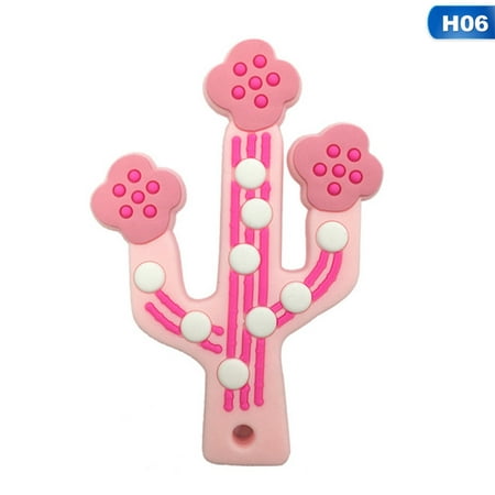 KABOER Cactus Silicone Teether Baby Teething Pendant Nursing Silicone Toys 