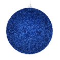 thumbnail image 1 of Vickerman N185702D Boule Perlée Bleue de 4,75 Pouces avec Perçage 6 par Sac, 1 of 3
