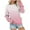 Pink, variant on WREESH Womens Fashion Crewneck Sweatshirts Gradient Loose T-Shirt Long Sleeves Blouse Casual Tops Sweatshirt Hoodies Pullover Light Blue