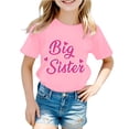 thumbnail image 2 of ibiyuan Big Sister Shirts for Girls Toddler Girls Promoted To Big Sister Cotton T-Shirt Baby Announcement Sign Funny Short Sleeve Teen Girl Shirts Trendy Big Sister Gifts Basic Tee Girl Tops Size 6, 2 of 4
