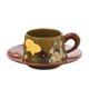 thumbnail image 1 of Platillo de taza de café de cerámica - Taza de té de la tarde vintage de boda, 1 of 5