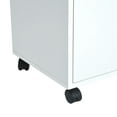 thumbnail image 6 of HomCom White Rolling End Table Mobile Printer Cart Nightstand Organizer 24 ", 6 of 8