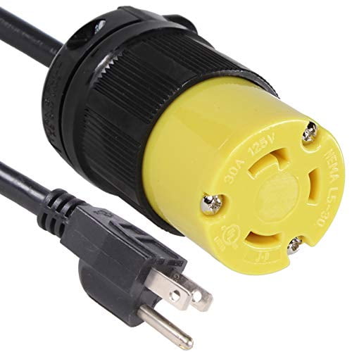 Male to Female 3-Prong 125V Ac Campers Generator Cable Adapter Electrical Converter Plug TOOGOO 15A to 30A Rv Power Cord 