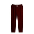 thumbnail image 2 of asjyhkr Mens Casual pants Wide Leg Drawstring Elastic Waist Lounge Pants with Pockets, 2 of 5