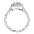 thumbnail image 2 of Mauli Jewels Engagement Rings for Women 3/4 Carat Halo Daimond Engagement Bridal Ring Set 4 Prong-Setting14K Solid White Gold, 2 of 7