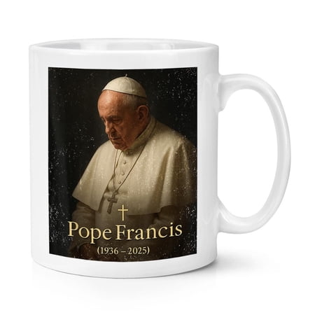 Pope Francis 1936-2025 11oz Mug Cup Rest In Peace RIP Catholic Church Religious Commemorative Mug