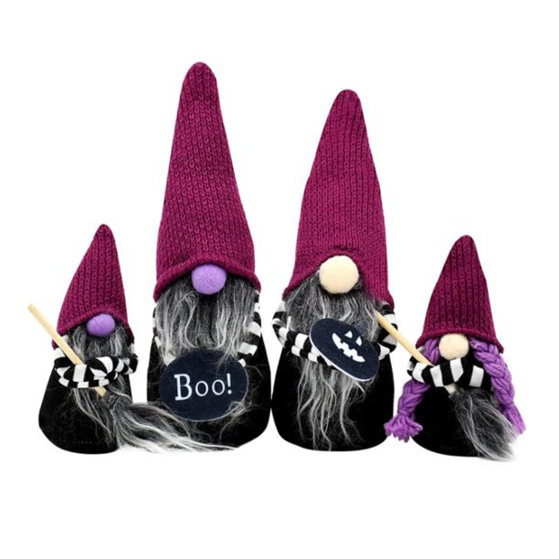 Muñecos De Peluche Enanos De Bruja De Halloween, Muñecos Sin Rostro Suecos Tomte Para Decoración De Halloween 4 Uds. Minnieouse HA037302-00
