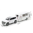 thumbnail image 1 of Remolque de aleación 322, modelo de coche RV, juguete de Metal fundido a presión, vehículo todoterreno recreativo, camión, Camper, modelo de coche, sonido y luz, regalo para niños, 1 of 5